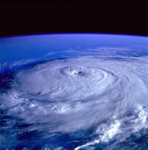 eye of the storm from space