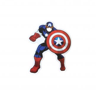 captain america holding his shield in defense mode