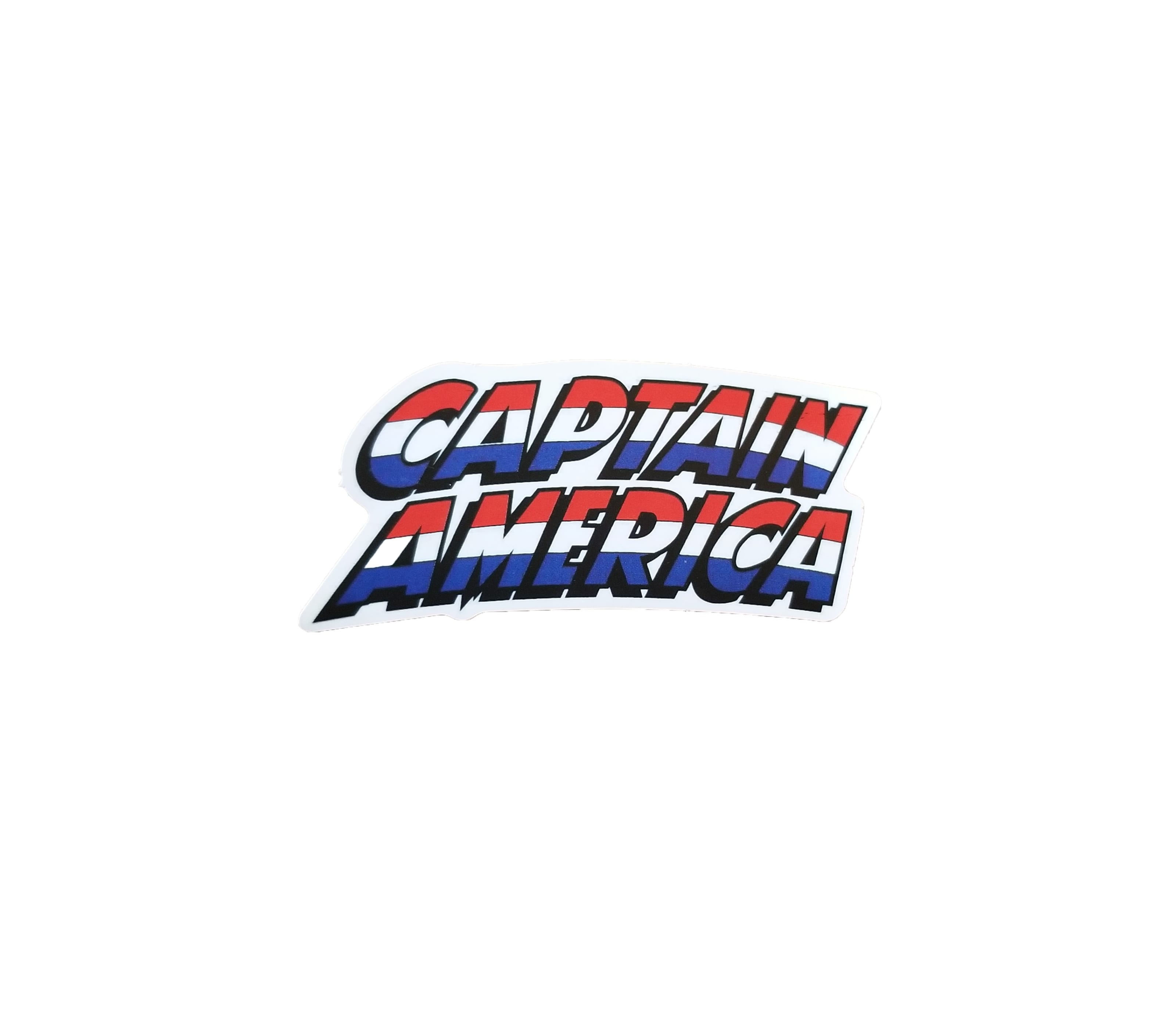 Captain America Logo, Sticker shows the name "Captain America"