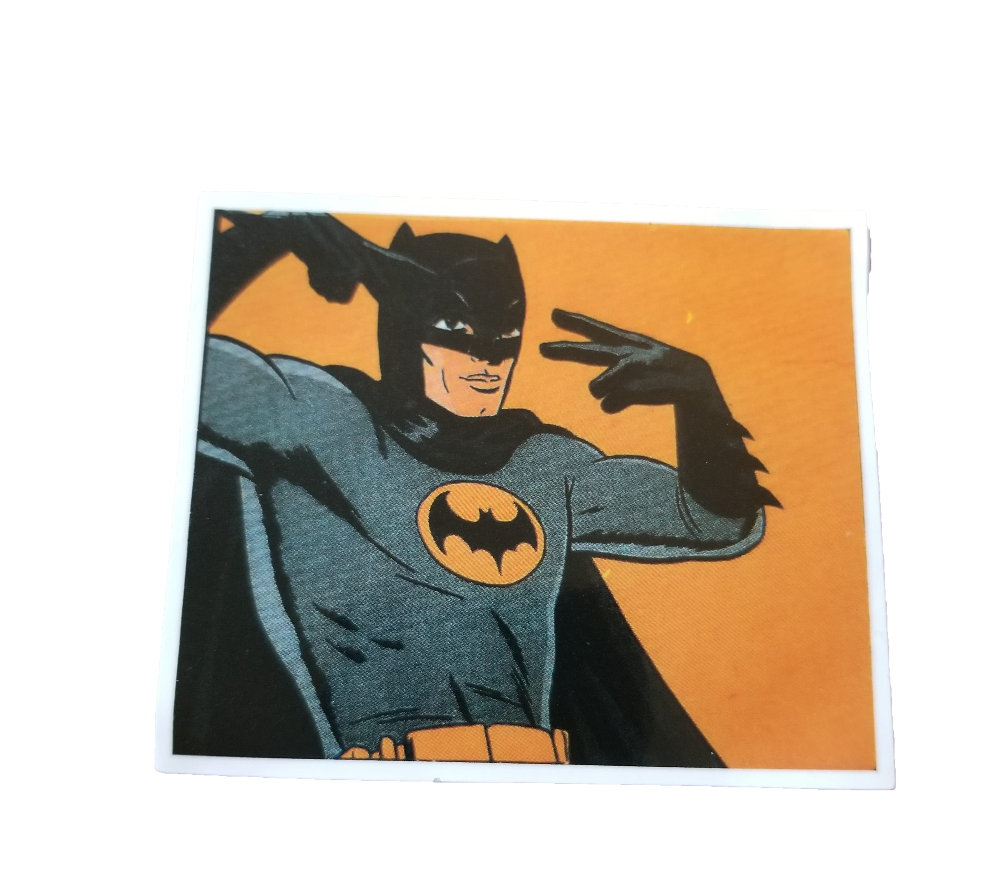 Retro Picture of Batman throwing up peace signs