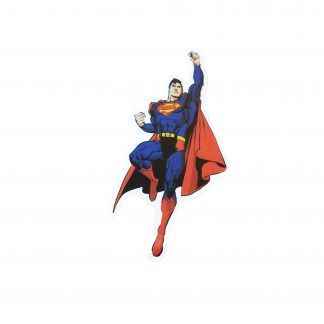 Superman Sticker. Sticker of Superman flying up, left hand in the air.